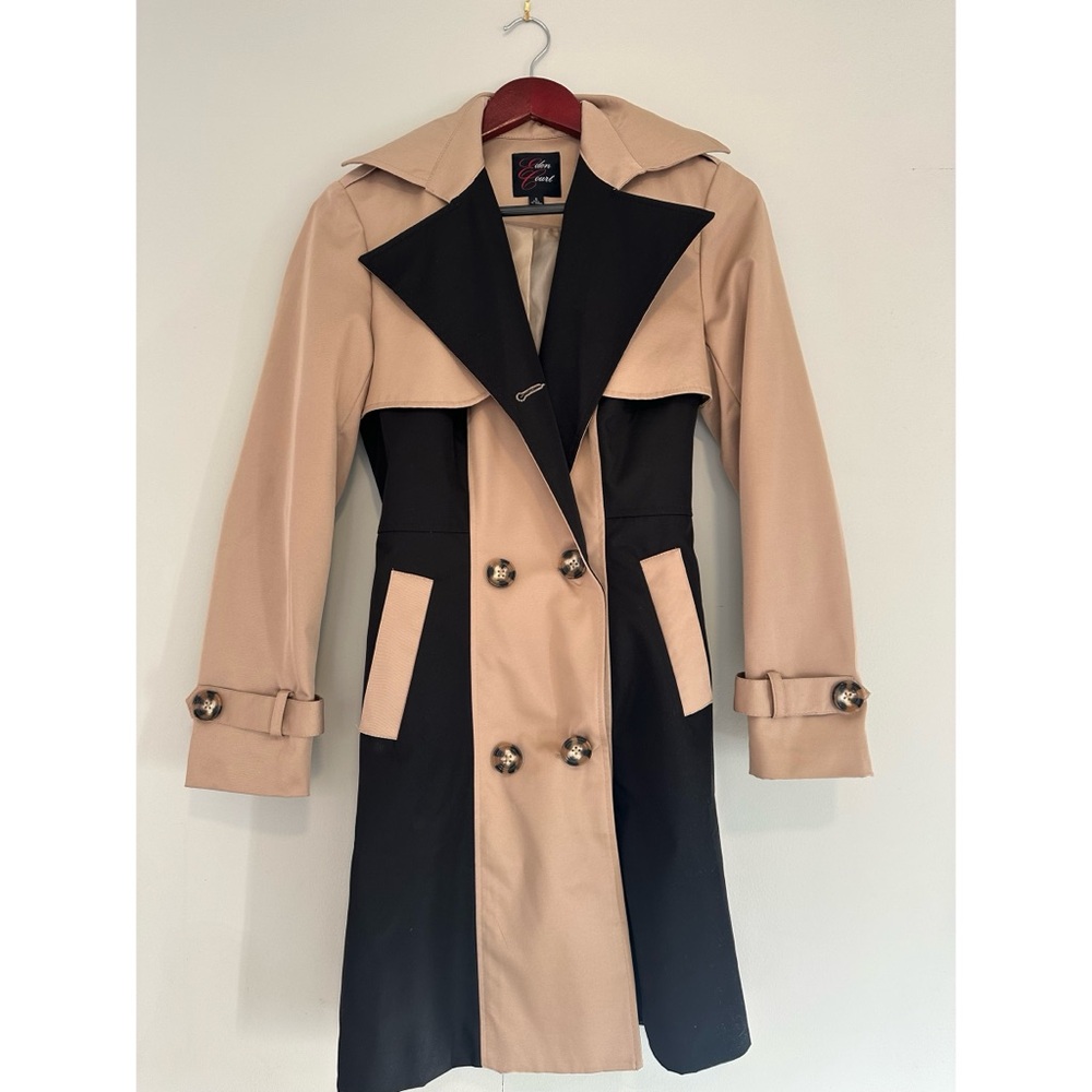 Eden Court Beige and Black Trench Coat